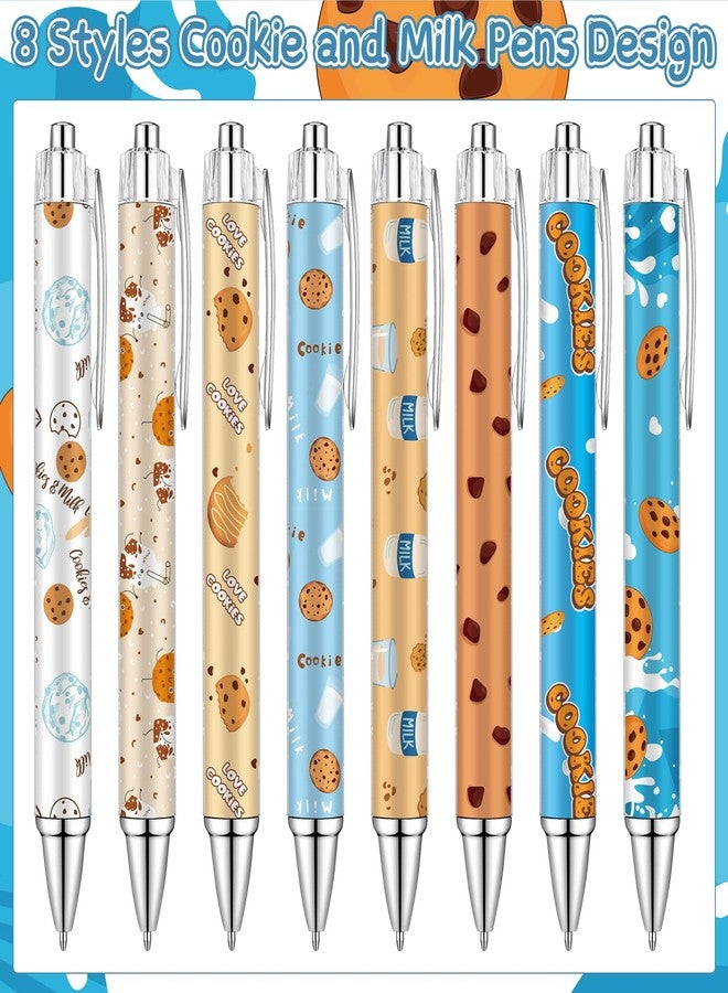 Beupy 24 Pcs Milk and Cookies Ballpoint Pens Bulk Milk and Cookies Birthday Party Supplies Black Ink Retractable Ballpoint Pens for Guests Cookie Lovers Birthday Baby Shower Party Favor Decorations - Image 3