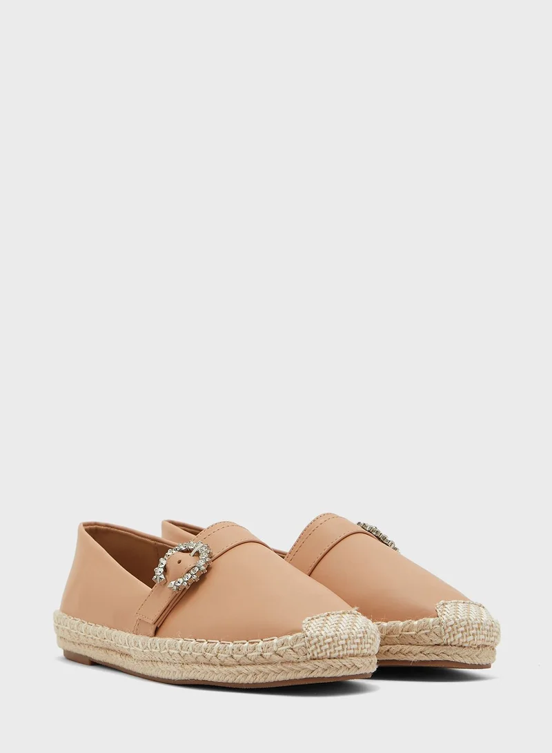 Ginger Jewelled Buckle Espadrille