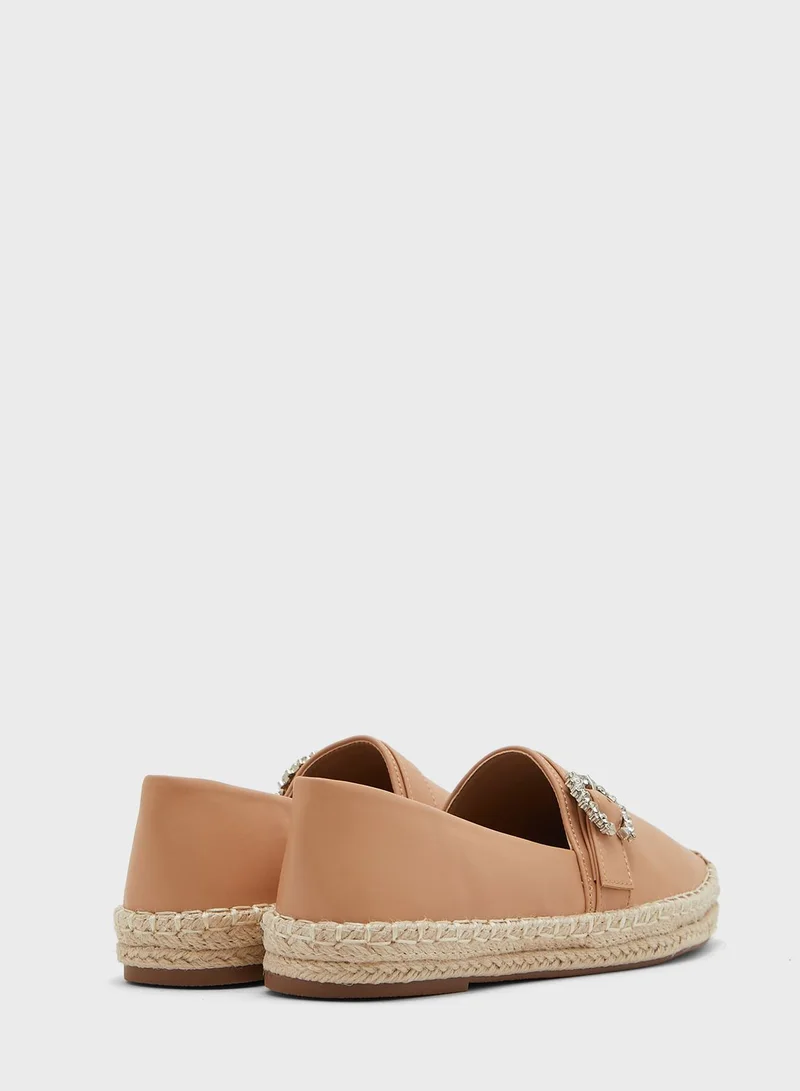 Ginger Jewelled Buckle Espadrille