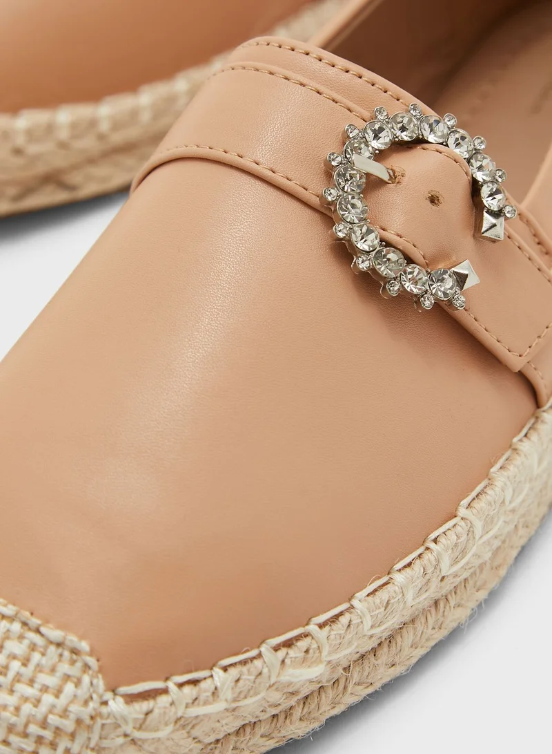 Ginger Jewelled Buckle Espadrille