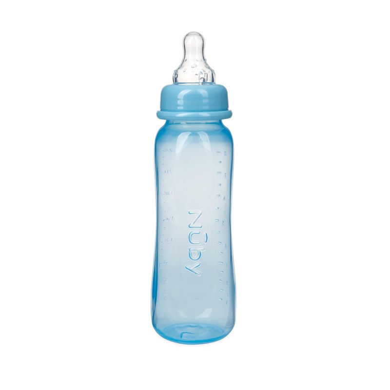 Nuby Standard Neck Tinted Bottle, 8oz, 3+ Months, Single Pack of 1, Colors May Vary - Image 2