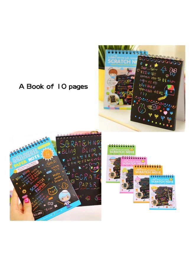 NIBEMINENT Scratch Note,10 Sheets White/Blue/Black - Image 4
