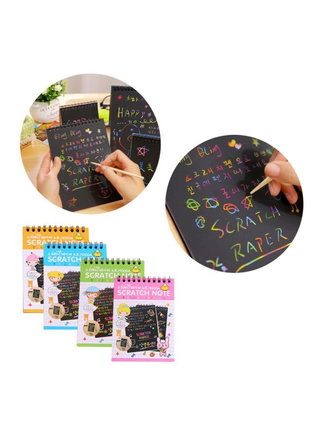 NIBEMINENT Scratch Note,10 Sheets White/Blue/Black - Image 3