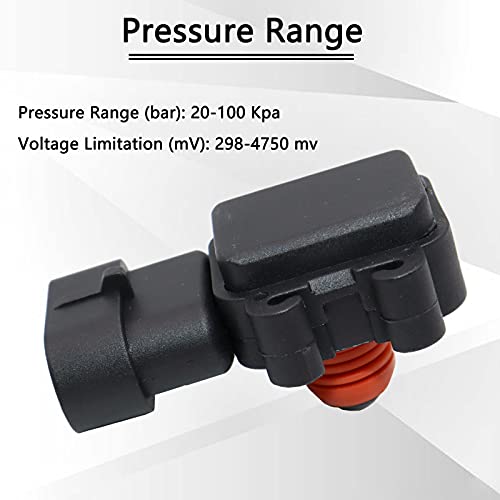 KEJSTED Manifold Absolute Pressure Map Sensor 213-796 12614973 16187556 Compatible with Chevy Chevrolet Buick Lesabre GMC GM Cadillac Saturn Oldsmobile Pontiac Bonneville Isuzu Saab 16249939 213-351 - Image 4
