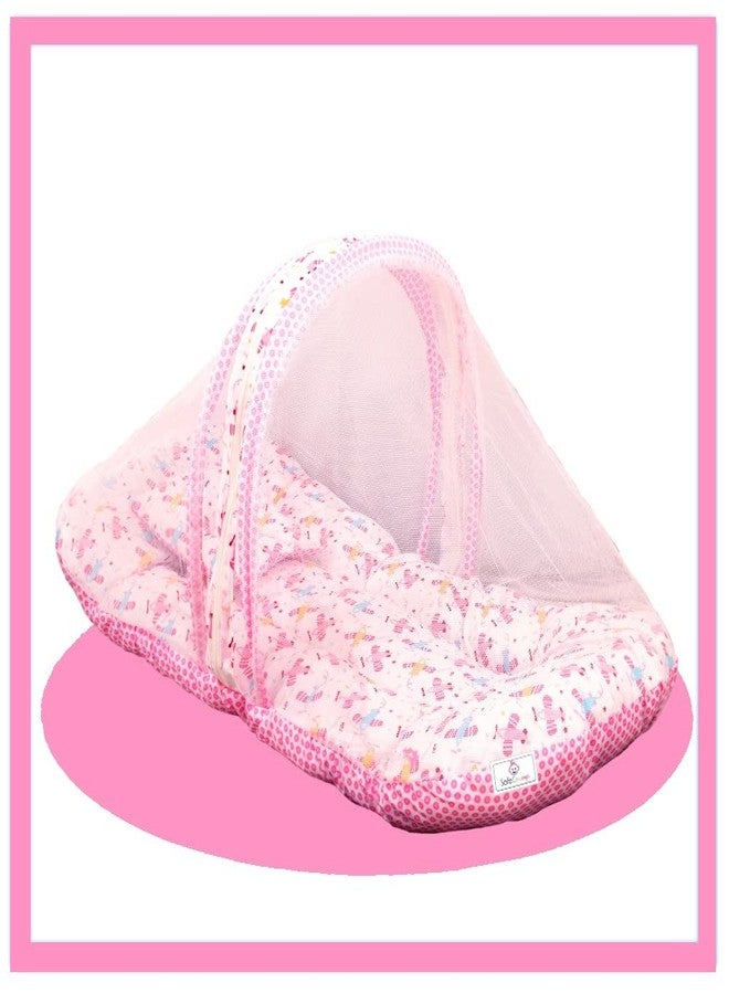 SafeChamp طقم مفروشات أطفال SafeChamp Lite Air مع ناموسية ووسادة (وردي) - Image 1
