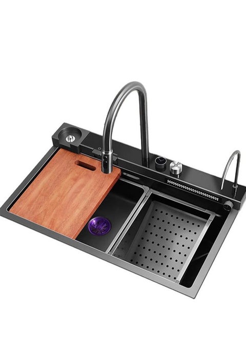 Smart kitchen sink with 3 buttons and LED screen