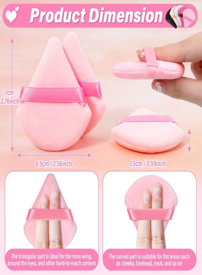 Caffox 60pcs powder puffs for face powder, Triangle Powder Puff for Setting Powder, Makeup Puffs for Loose Powder and Press Powder, Makeup Sponge Powder Applicator for Face and Eye - Image 5