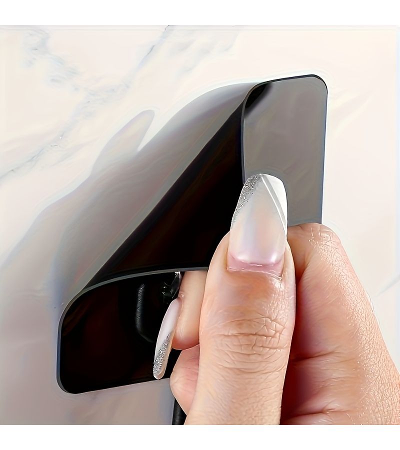 Black Self Adhesive Rotating Hooks 5 Pack Waterproof Sticker Holder for Wall Door Kitchen Bathroom Storage - Image 5