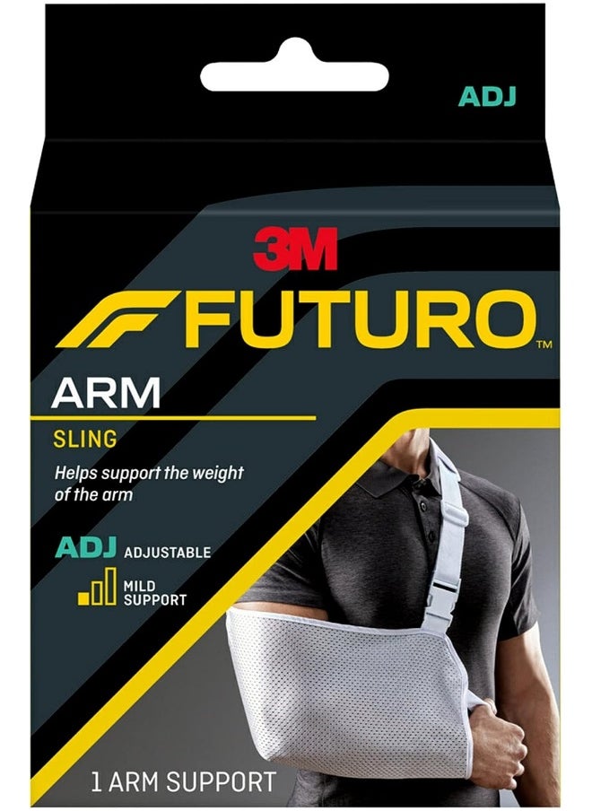 FUTURO Futuro Arm Sling Adjustable size, 1 unit/pack | Grey/White color | 46204ENR | Helps support the weight of the arm | Mild support | Arm support  - Image 1