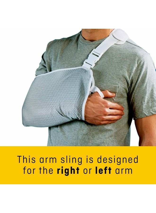 FUTURO Futuro Arm Sling Adjustable size, 1 unit/pack | Grey/White color | 46204ENR | Helps support the weight of the arm | Mild support | Arm support  - Image 4