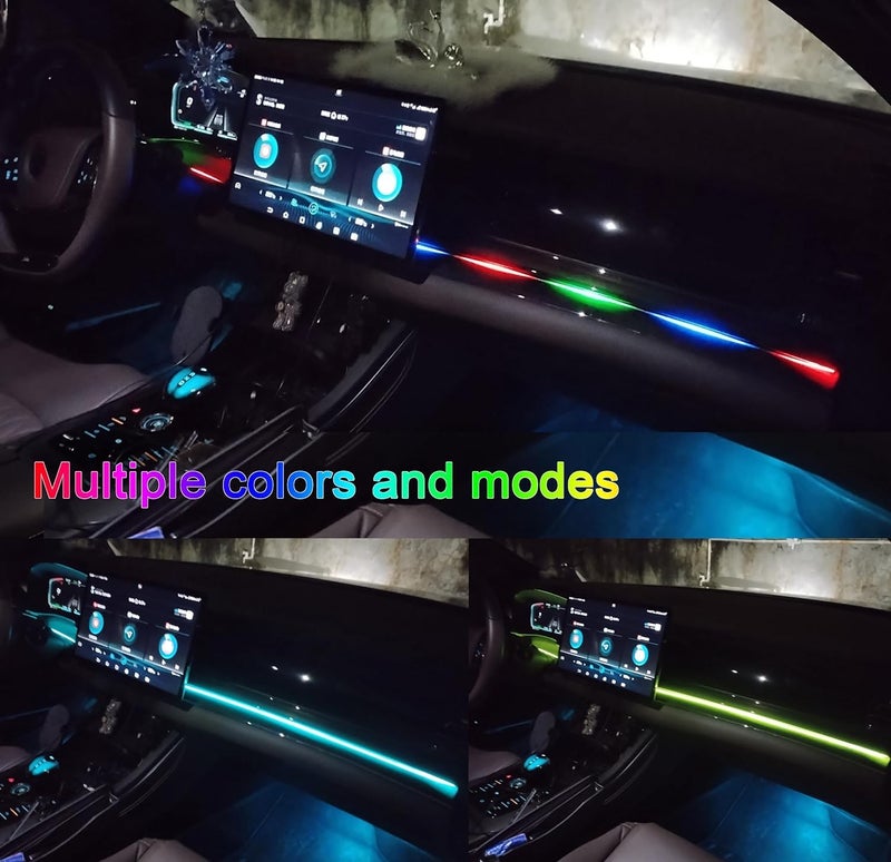 AutoBizarre 43 inch Multicolor Music Controlled Sound Activated Car Interior Decoration Dashboard Ambient Lighting USB K4 Magic Lights with Remote & Mobile Application Control(Works with All Cars) - Image 3