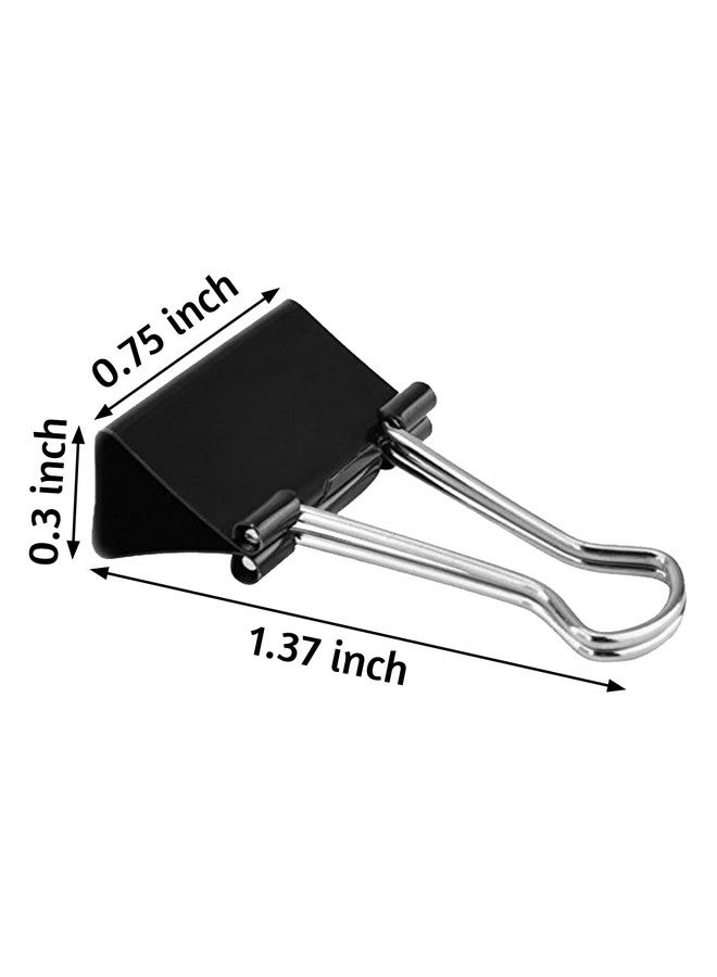 OWLKELA 120 Pack Black Binder Clips 0.75 Inch, Small Paper Clamps, Black Paper Binder Clips, Office Clips, Mini Binder Clips, Small Clips For Office Supplies Home School And Business - Image 2