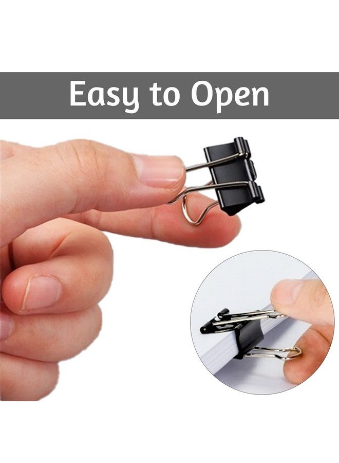 OWLKELA 120 Pack Black Binder Clips 0.75 Inch, Small Paper Clamps, Black Paper Binder Clips, Office Clips, Mini Binder Clips, Small Clips For Office Supplies Home School And Business - Image 4