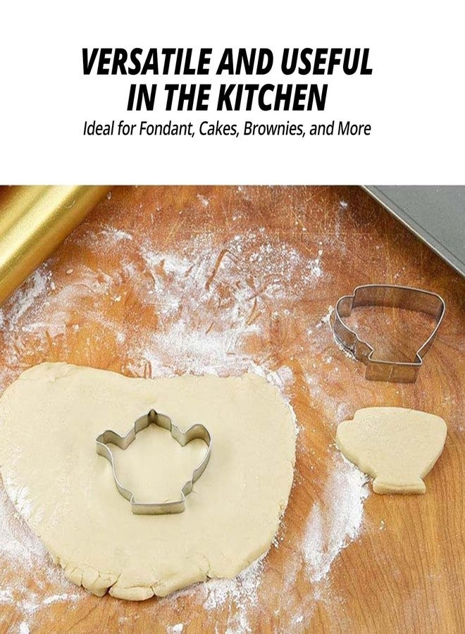 يافيجي مجموعة YAFIYGI من قطعتين لتقطيع البسكويت على شكل فنجان شاي، مصنوعة من الفولاذ المقاوم للصدأ، مثالية لحفلات الشاي وحفلات الزفاف والسندويشات. قطع تقطيع بسكويت كبيرة الحجم لأكواب الشاي والقهوة لحفلات الشاي. - Image 4