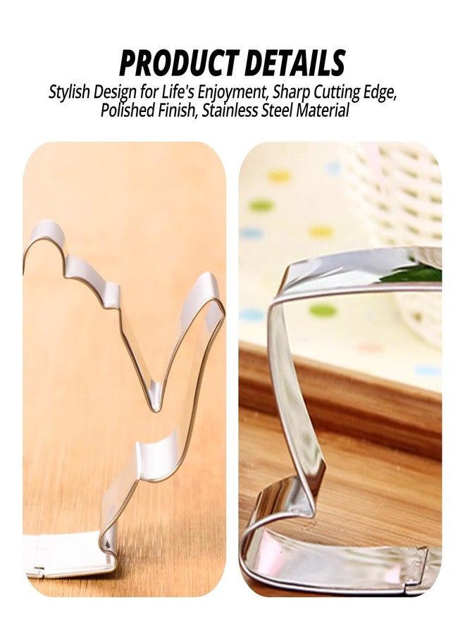 يافيجي مجموعة YAFIYGI من قطعتين لتقطيع البسكويت على شكل فنجان شاي، مصنوعة من الفولاذ المقاوم للصدأ، مثالية لحفلات الشاي وحفلات الزفاف والسندويشات. قطع تقطيع بسكويت كبيرة الحجم لأكواب الشاي والقهوة لحفلات الشاي. - Image 3