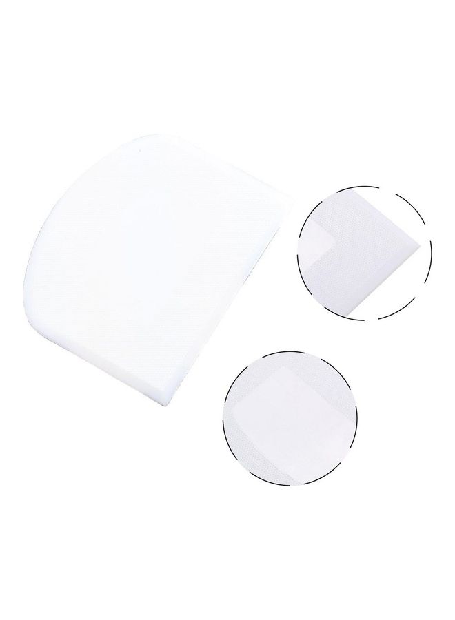 NIBEMINENT Mesh Cream Plastic Scraper White 12 x 9.5 0.27cm 