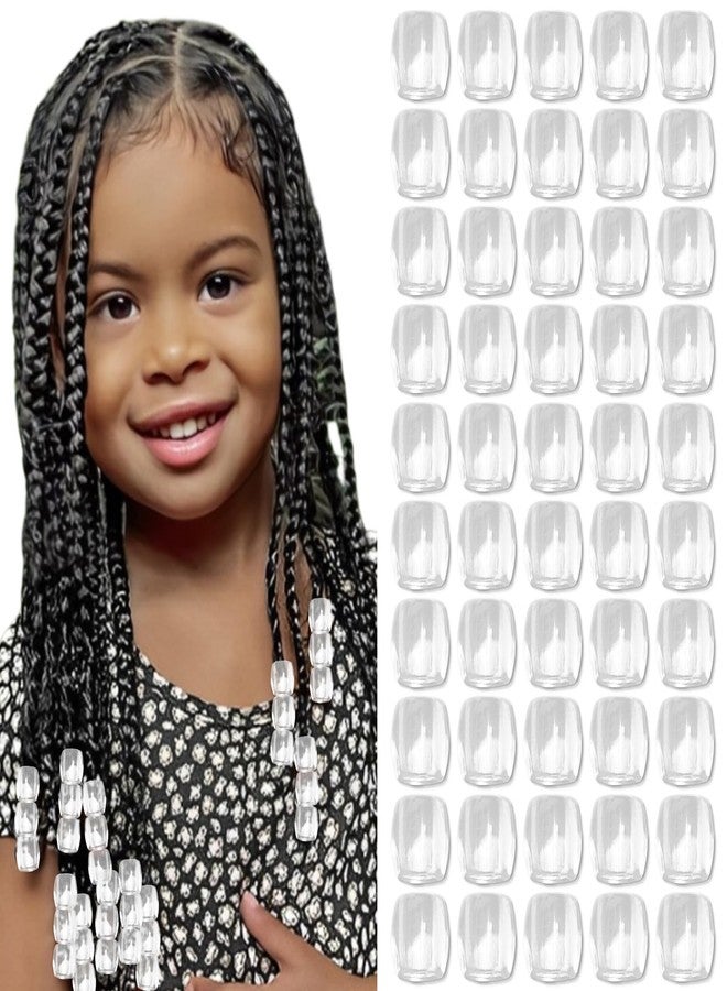VENOFEN 50PCS Clear Hair Beads for Braids Loc Jewelry Large Beads Dreadlock Accessories Cute Acrylic Pony Beads Hair Decoration for Girls and Women - Image 1