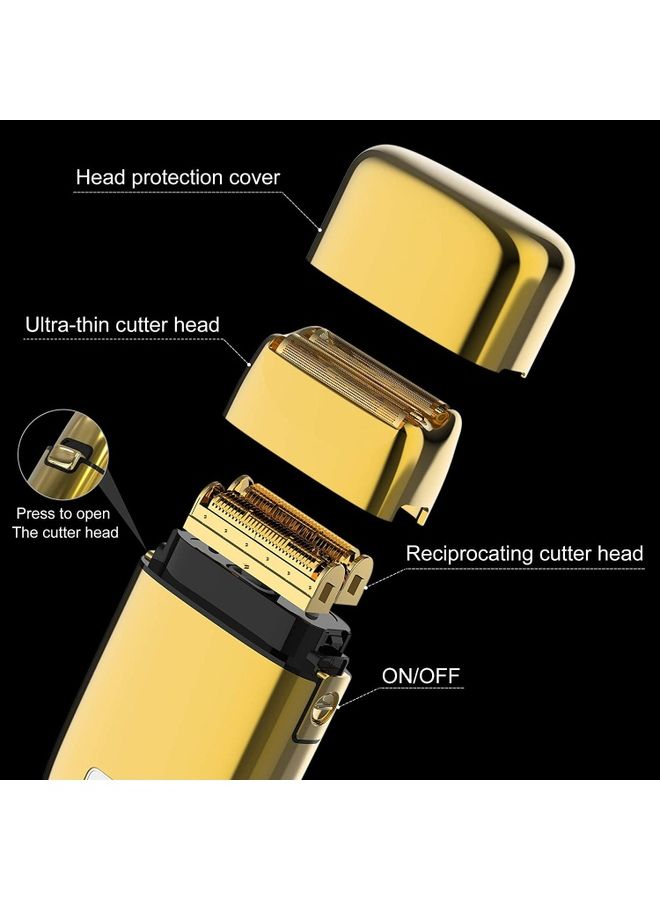 VGR Bald Head Foil Shaver Barber Clipper Gold - Image 4