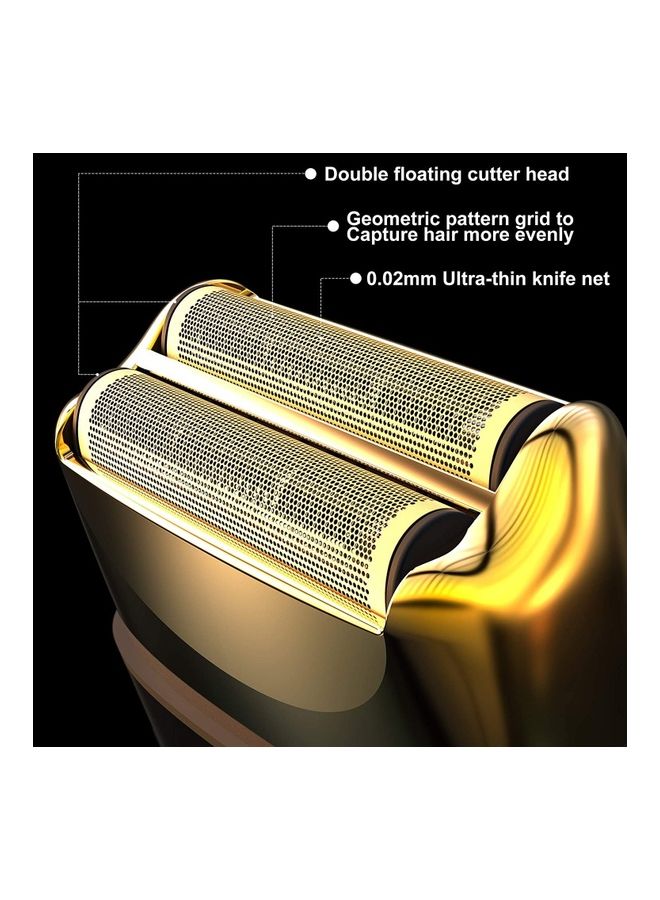 VGR Bald Head Foil Shaver Barber Clipper Gold - Image 3