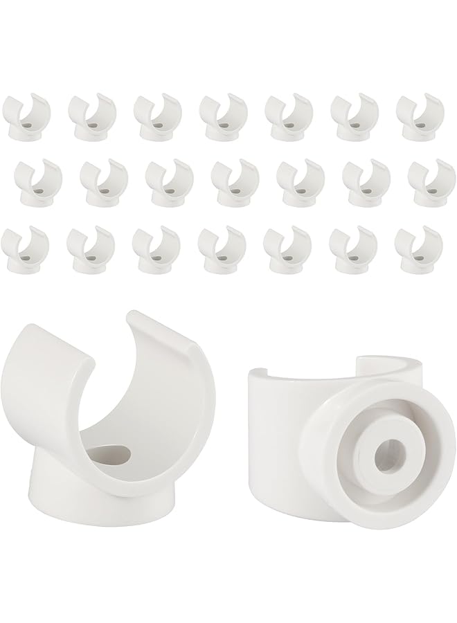 promass 100pcs Pipe Clamp, For Water Pipes & Tubing Hoses, Plastic U-Shaped Pipe Clamp Tools (White Pipe Clips) (Material : 1620)