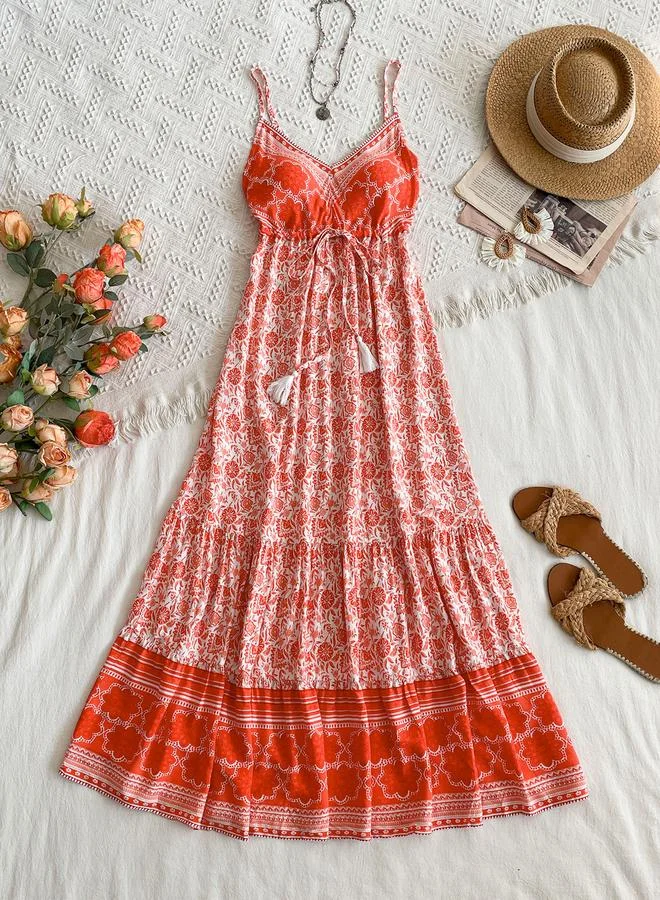 Take Two Women Bohemian Printed Cami Maxi Dress