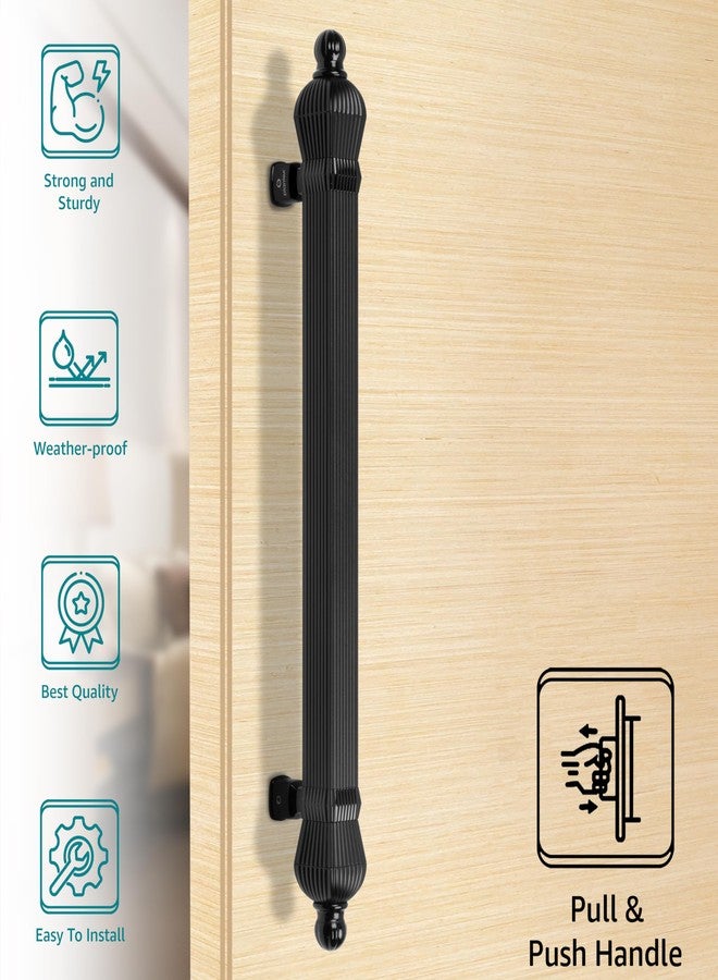 Plantex Taj Heavy Duty 17-inches Door Handle/Main Door Handle/Door Handle for Main Door/Pull Push Handle for Main Door - Pack of 1 (319-Black Finish) - 3 Years Warranty - Image 2
