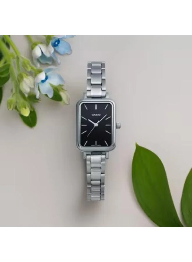 كاسيو Women's Analog Display Watch With Silver Stainless Steel Strap - LTP-V009D-1EUDF