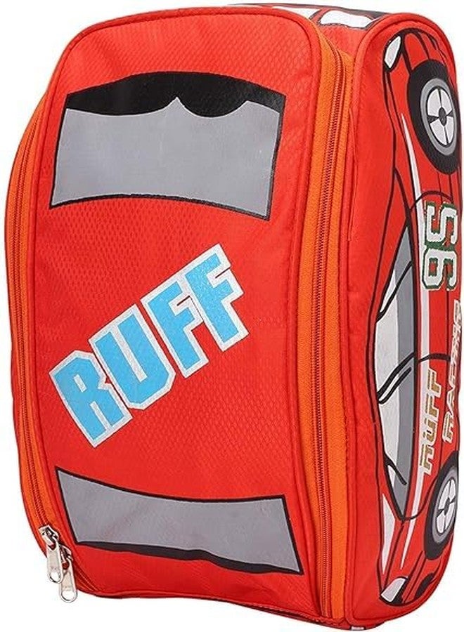 Flywind Backpack Toddler Boys Girls Backpack Waterproof Truck Car Child Snack School Bag | Polyester and Nylon Lining Water Resistant Easy Clean Drying Fun Colourfull Car Design Lightning (Red) - Image 1