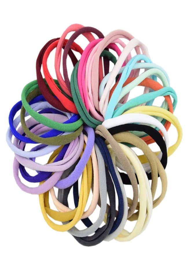 FZBNSRKO 100pcs Multi-function Super Soft High Stretchy Baby Newborn Infants Headbands,DIY Crafts Elastics,Ear Bands Loops Ties Ropes for Newborn Infant Toddler Baby Girls - Image 1