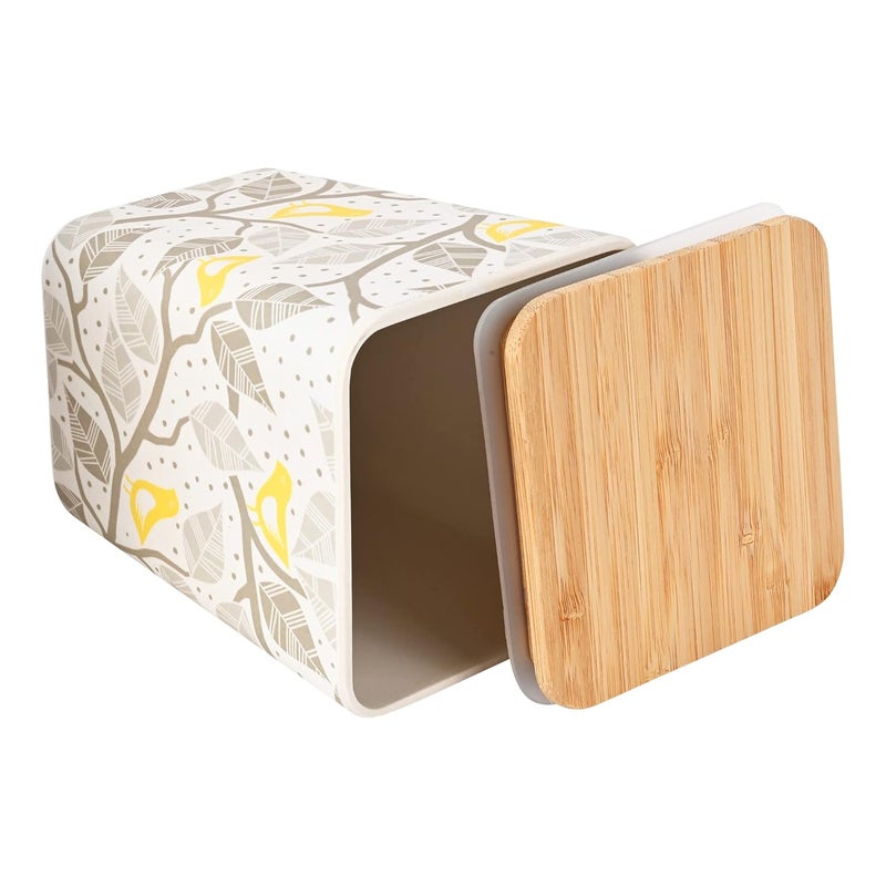 Earthism EcoFriendly Bamboo Fibre CanisterStorage Container Air Tight 1000 ml Life White Grey - Image 3