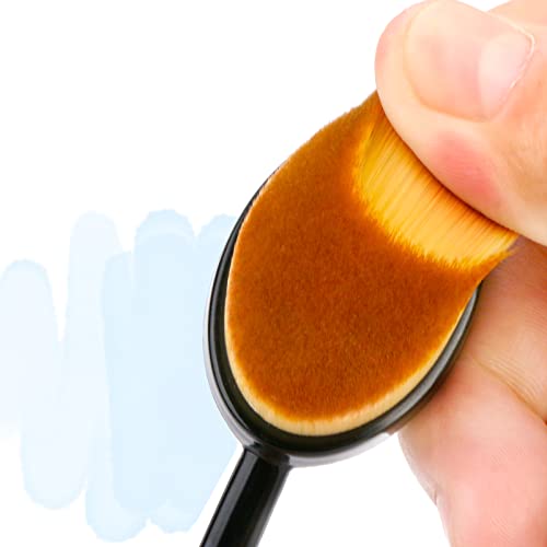 UNIMEIX مجموعة فرش خلط 6 قطع من UNIMEIX لصنع بطاقات الحرف اليدوية (بني) - Image 5