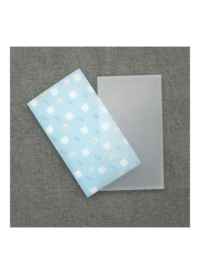 NIBEMINENT 96 Pocket ID Card Holder Sky Blue/Clear