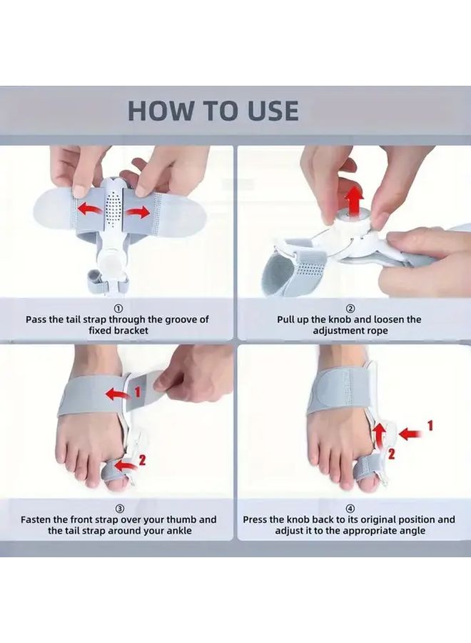 Adjustable Plantar Fasciitis Night Brace For Foot Pain Relief Gray Color - Image 5