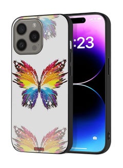 Apple iPhone 15 Pro Protective Case Cover Digital Art Simple Background Minimalism Butterfly