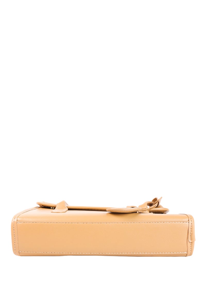 لندن راج حقيبة يد صغيرة مستطيلة أساسية باللون البيج - Image 5