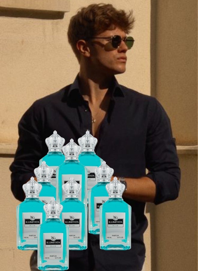 BL 9 Pieces illimitata Blue Perfume 100ML - Image 1