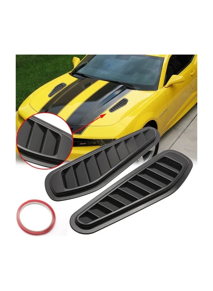 Generic 1-Pair Racing Car Hood Fender Decorative,Car Bonnet Hood Scoop Cover Trims - Image 1