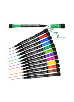 SYOSI Whiteboard Markers, Dry Wipe Pens, White Board Markers Erasable White Board Pens Colour, Magnetic Whiteboard Pens with Eraser, Thin Dry Erase Marker Fine Point, Teacher Supplies(12 Pack)  - Image 1