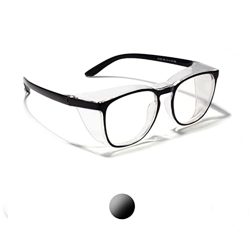 LianSan Oversize Anti-Fog Safety Glasses for Nurses, Z87.1 Certified Goggles for Women, Square UV Protection Black - Image 1
