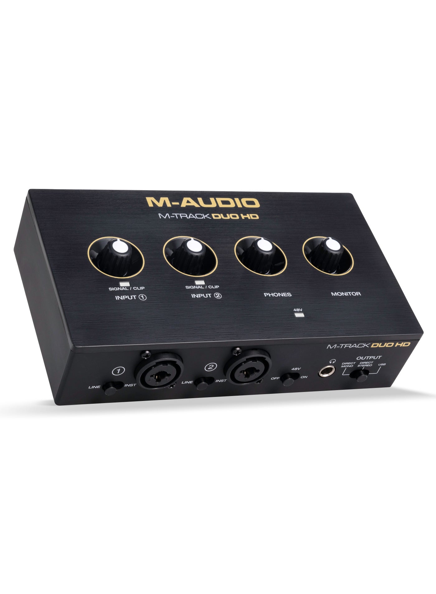 M-AUDIO M-Track Duo HD Audio Interface 24bit 192kHz for Recording, Streaming, Podcasting with USB-C, 2 XLR TRS Inputs, 2 TRS Outputs, Software Suite