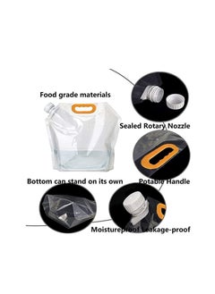 Spaceshoop Collapsible Water Container Bag Portable Outdoor Folding Storage Jug Water Carrier Reusable Grain Moisture Proof Sealed Bag Grain Storage Tank Grain Rice Food Storage Bag 5L  - Image 2