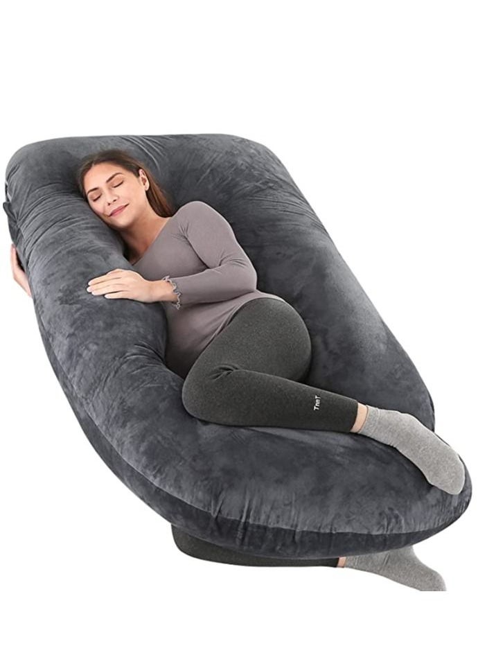 molody U Shaped Nursing And Maternity Pillow With Removable Velvet Cover  - Image 1