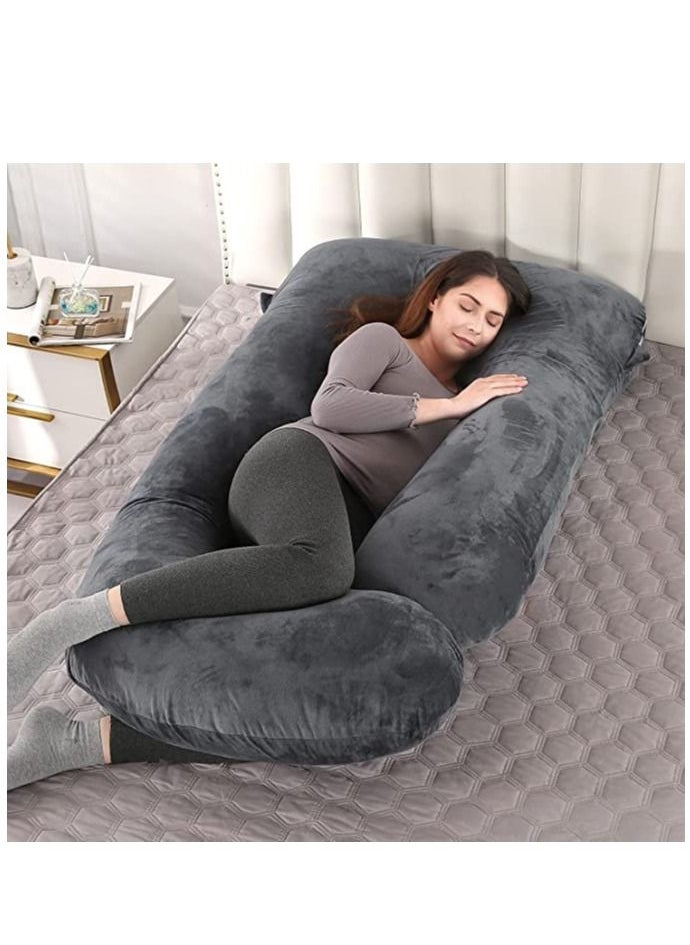 molody U Shaped Nursing And Maternity Pillow With Removable Velvet Cover  - Image 2