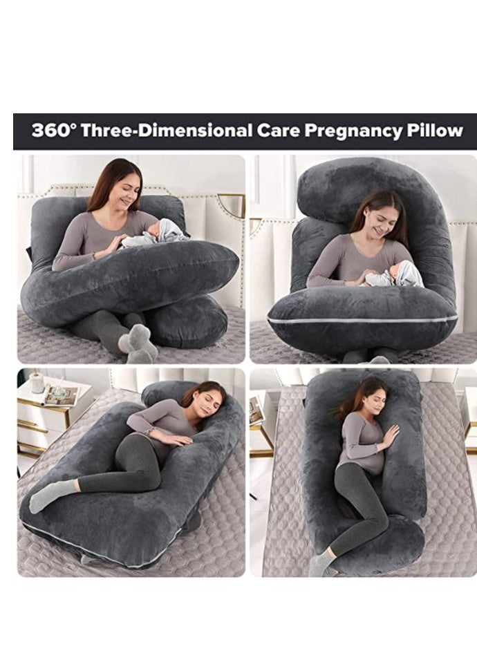 molody U Shaped Nursing And Maternity Pillow With Removable Velvet Cover  - Image 4