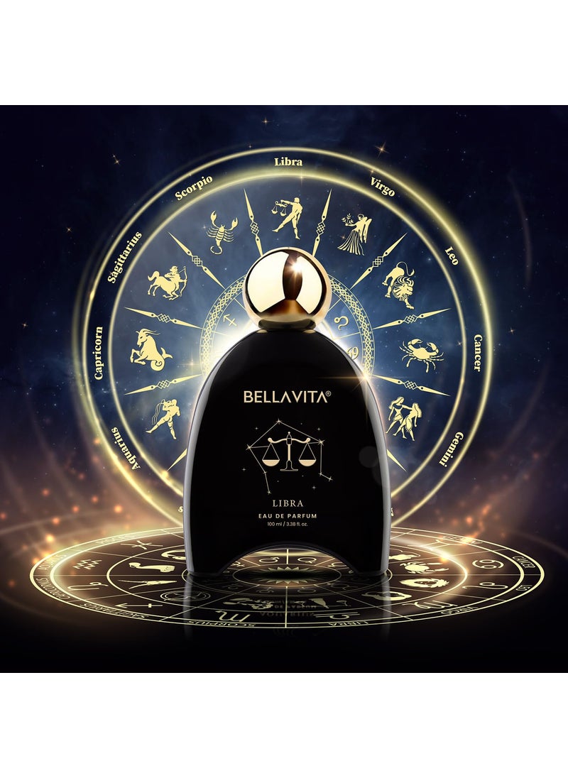 BELLAVITA BELLAVITA Zodiac Collection Libra EDP Unisex Spicy Lavender and Sandalwood Premium Long Lasting Fragrance Perfume for Men and Women 100ml  - Image 4