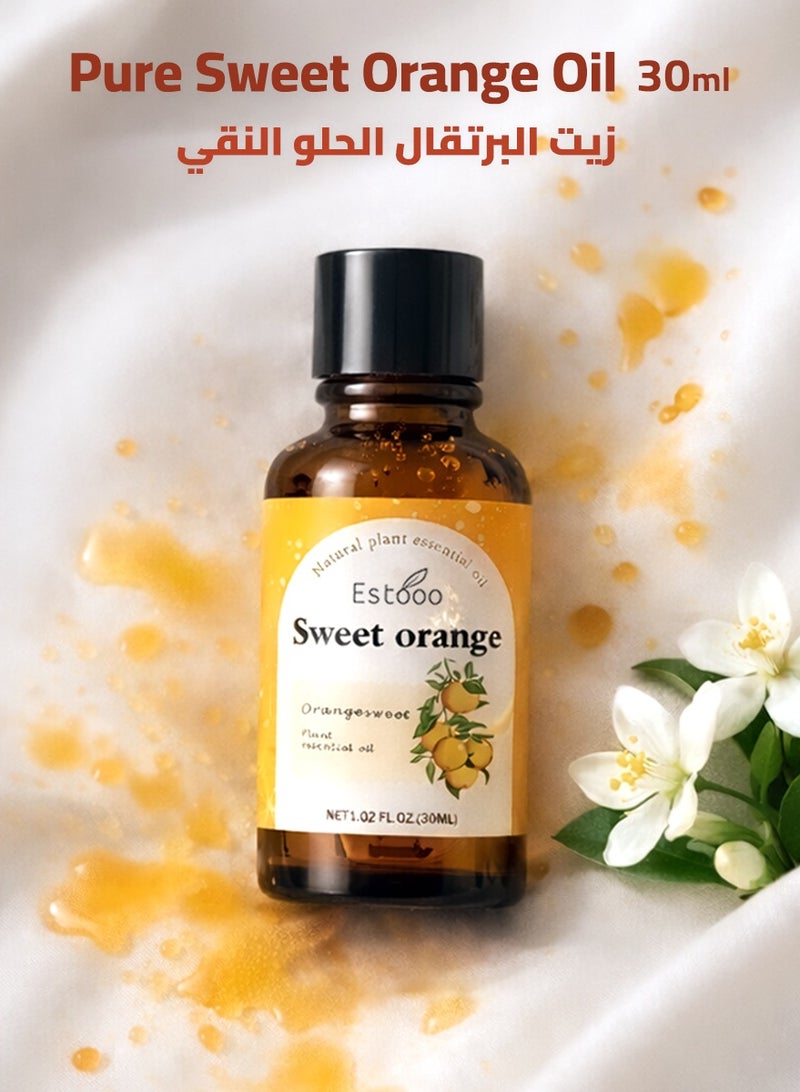estooo Sweet Orange Essential Oil 30ml – Naturally Distilled Aromatic Oil with a Fresh, Joyful Citrus Aroma for a Cheerful & Uplifting Ambience - Image 2