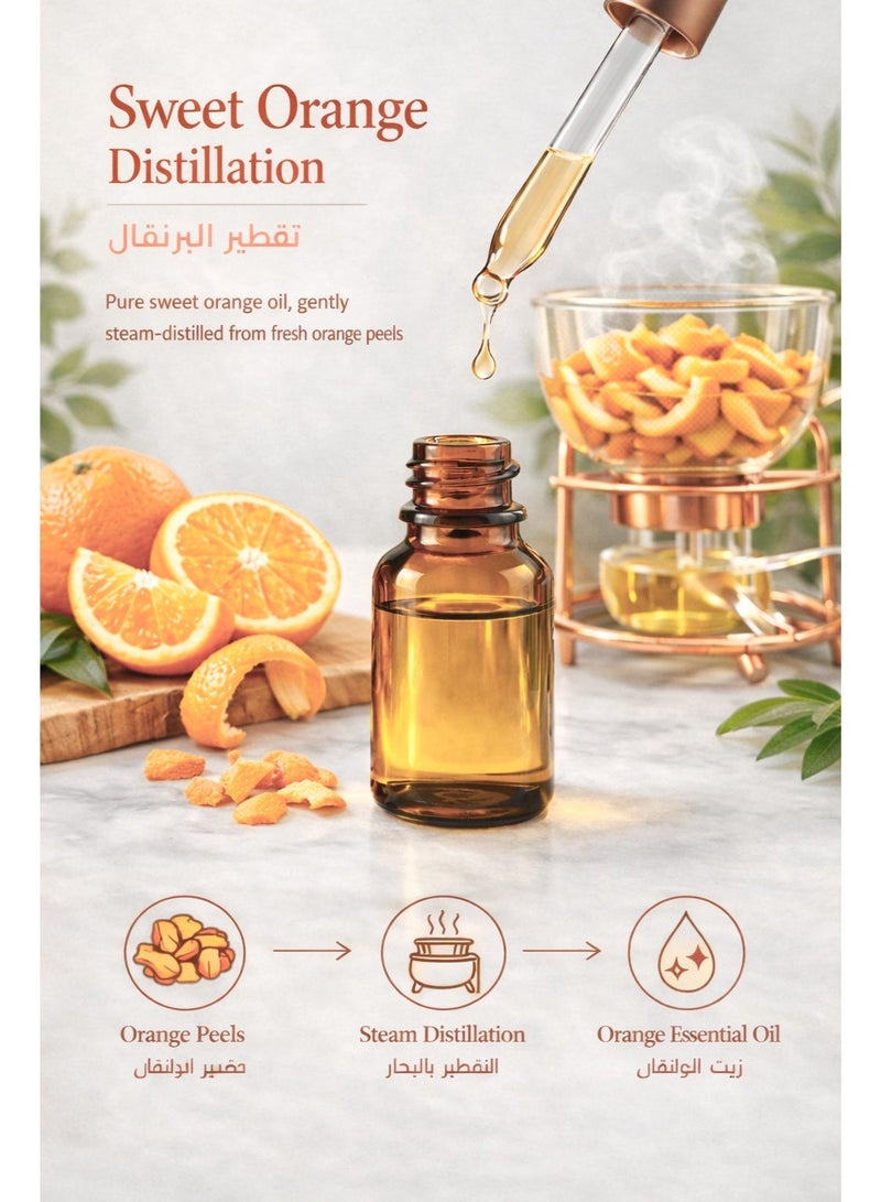 estooo Sweet Orange Essential Oil 30ml – Naturally Distilled Aromatic Oil with a Fresh, Joyful Citrus Aroma for a Cheerful & Uplifting Ambience - Image 3