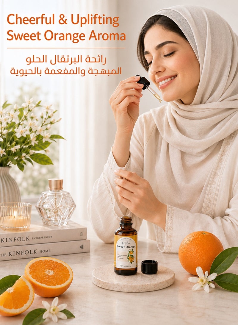 estooo Sweet Orange Essential Oil 30ml – Naturally Distilled Aromatic Oil with a Fresh, Joyful Citrus Aroma for a Cheerful & Uplifting Ambience - Image 4