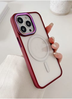 OQUERA iPhone 15 Pro Max Magsafe Case Transparent Purple【N52 Stronger Magnets】【Shockproof Military-Grade Protection】iPhone 15 Pro Max Cover Anti-Yellow & Anti-Scratch, Ultra Slim, Magnetic Cover for 15 Pro Max Transparent Purple  - Image 2