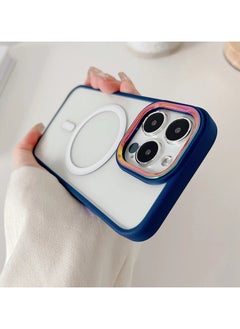 OQUERA iPhone 15 Pro Max Magsafe Case Transparent Purple【N52 Stronger Magnets】【Shockproof Military-Grade Protection】iPhone 15 Pro Max Cover Anti-Yellow & Anti-Scratch, Ultra Slim, Magnetic Cover for 15 Pro Max Transparent Purple  - Image 4